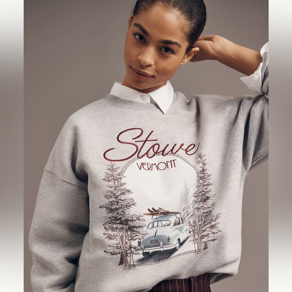 Anthropology Girl Dangerous Stowe Sweatshirt